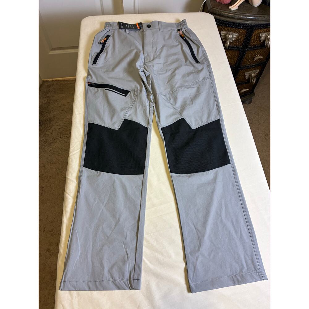 TacVasen Tactical Pants Mens 30 Gray Hiking Outdoor Zip Pocket Lightweight NWT